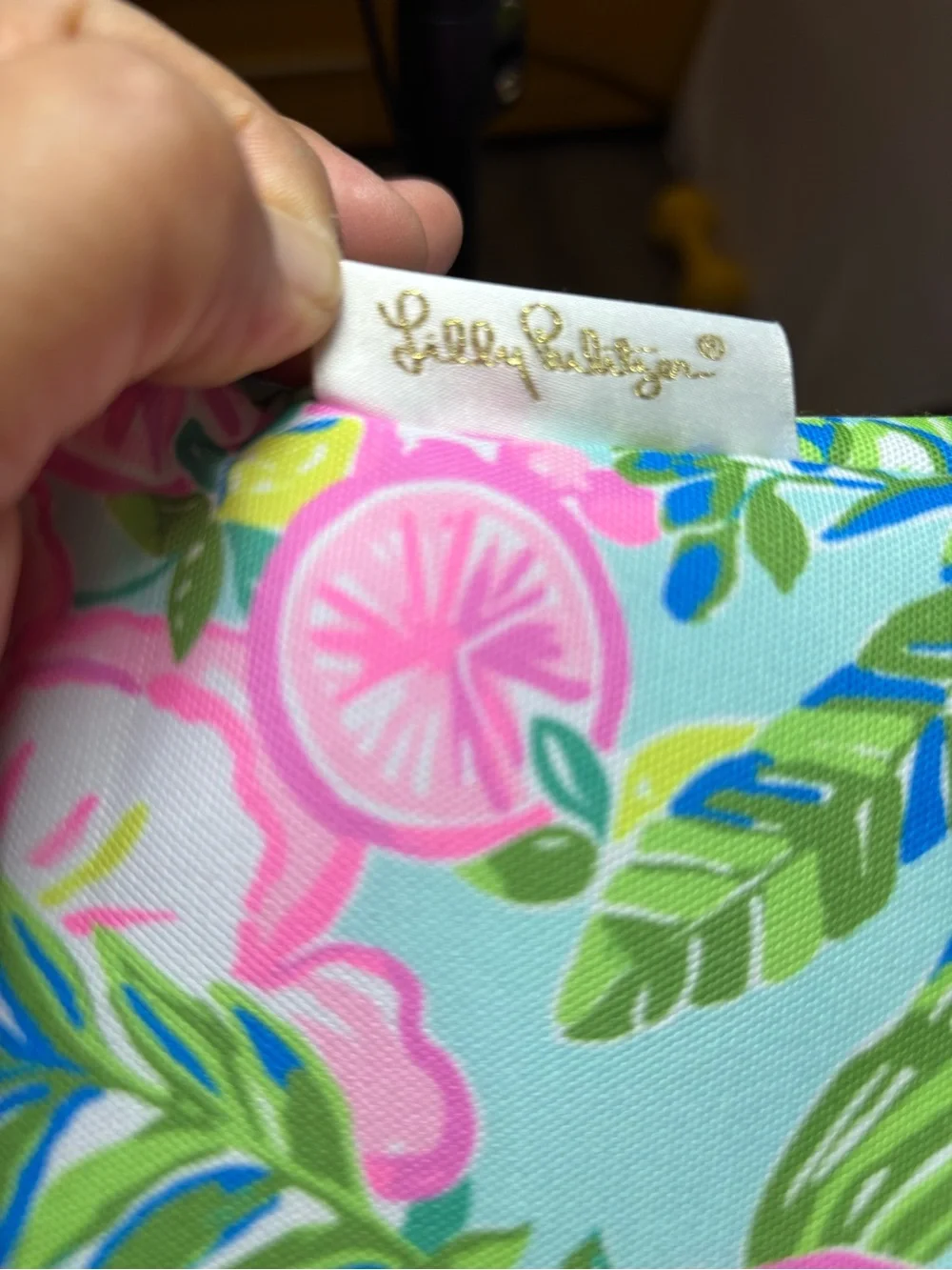 Lilly Pulitzer Turquoise & Pink Floral Insulated Cosmetic Bag